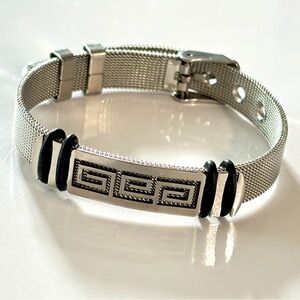 🌷5/25$ Stainless steel ajustable Greek style bracelet unisex